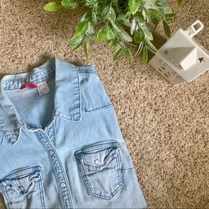 H&M Light Washed Blue Denim Shirt